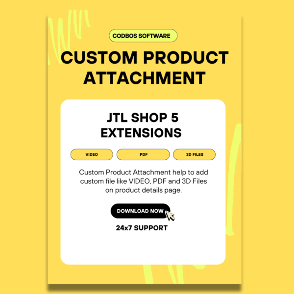 JTL Shop Product Attachment Extension Per Year License
